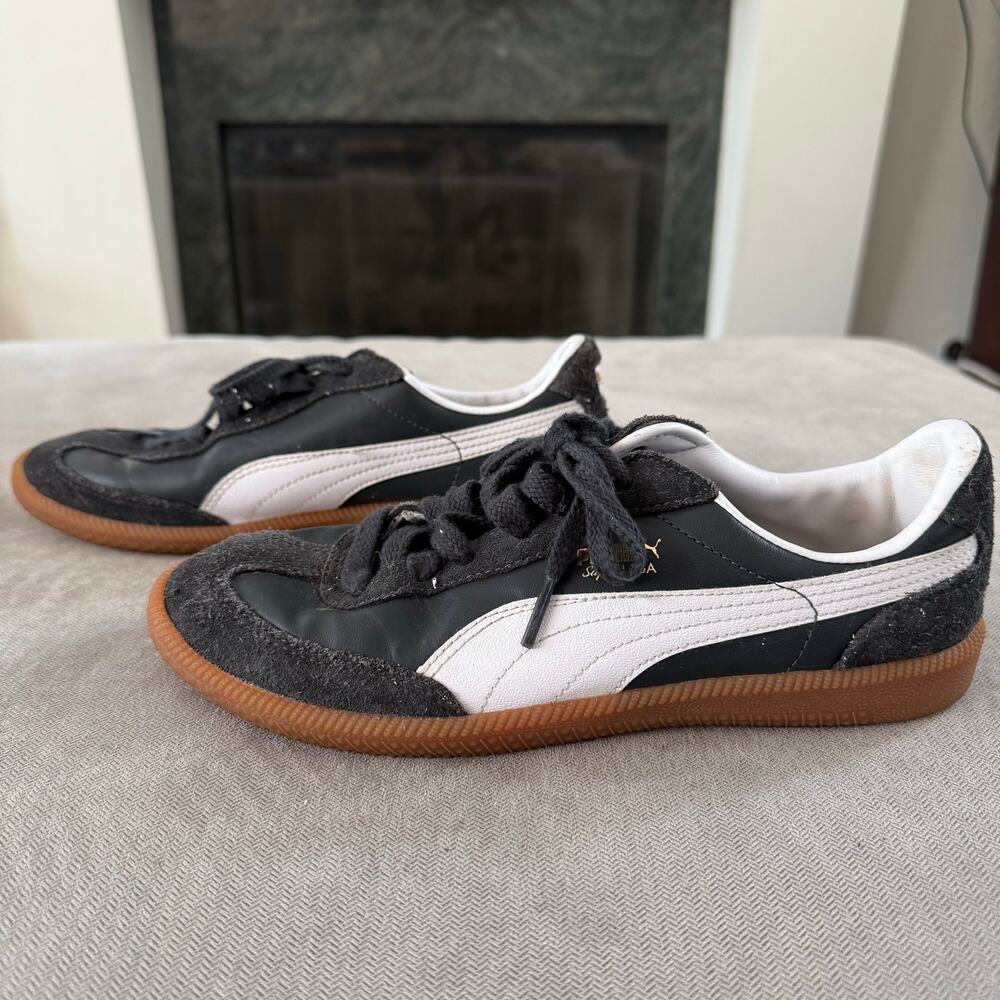 Puma Super Liga OG Retro Black White Gum Sneakers Men’s 5.5 356999-09